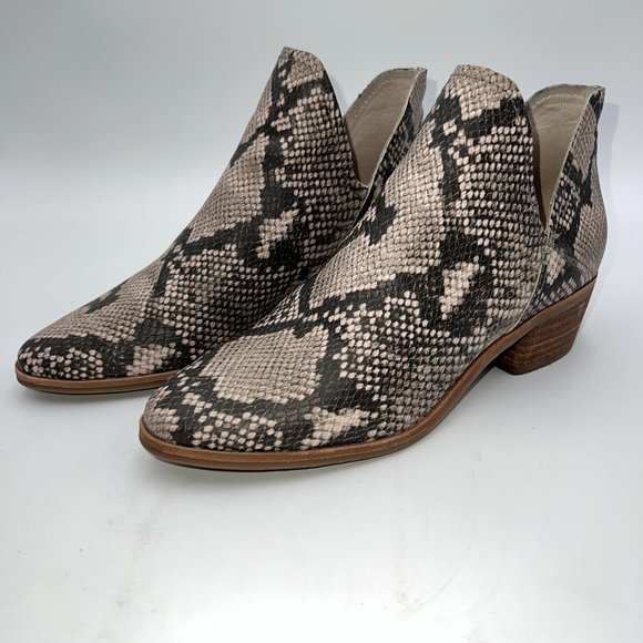 Dolce Vita Sonni Ankle Bootie Snake Skin Print Sz 8 - Picture 3 of 9